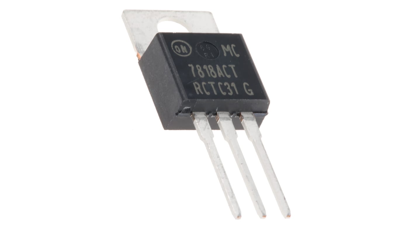 onsemi MC7818ACTG, 1 Linear Voltage, Voltage Regulator 2.2A, 18 V 3-Pin, TO-220