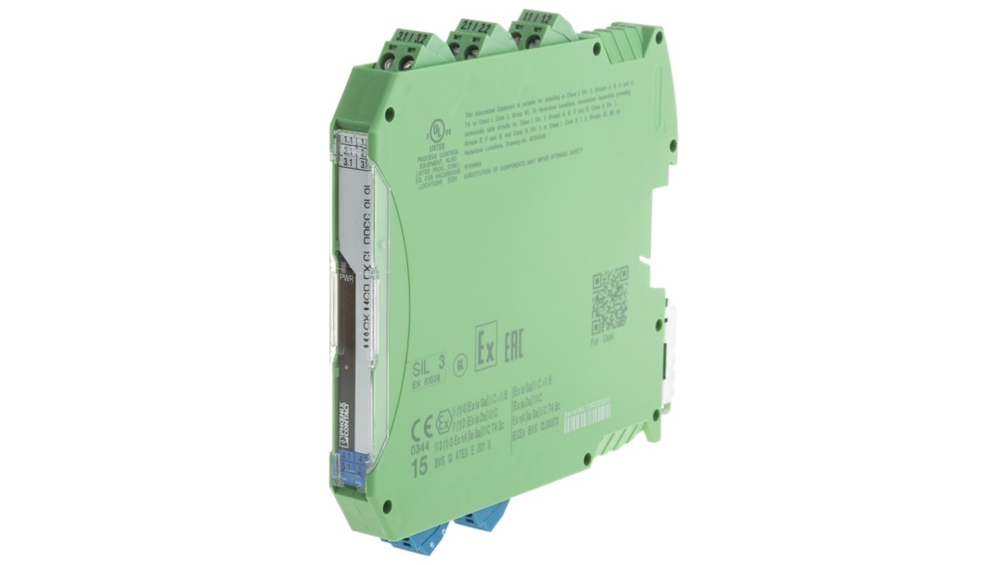 Phoenix Contact 2 Channel Galvanic Barrier, Repeater power supply, Current Input, Current Output