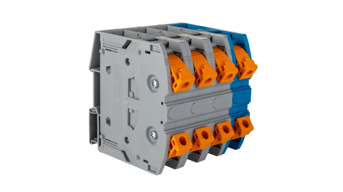 Morsettiera per guida DIN Phoenix Contact, Blu, Grigio, livello Singolo, 232A