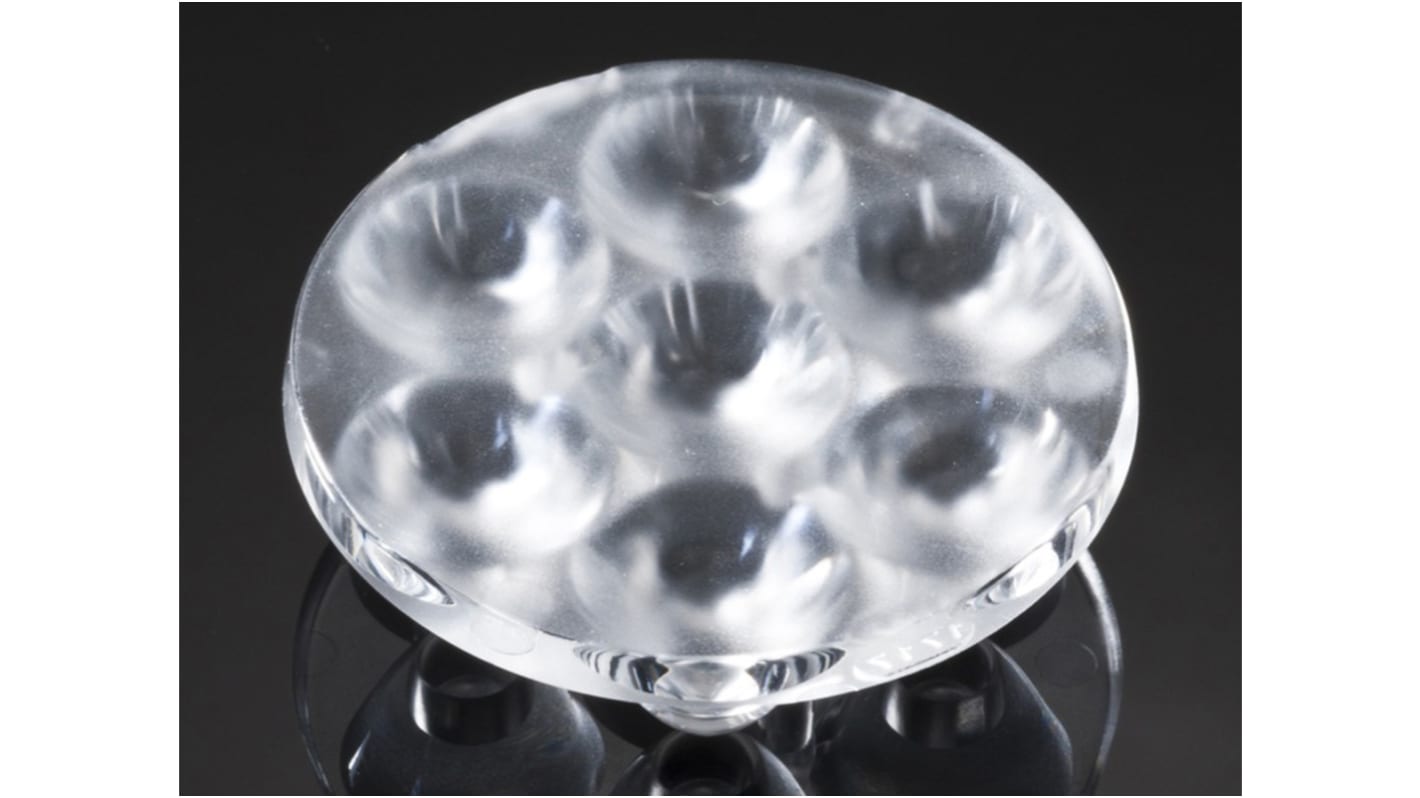 Ledil Anna LED Linse 7-LEDs Rund 25 °C, Ø 40mm x 10.7mm, für LEDs der Serie Cree XB-D, XP-E