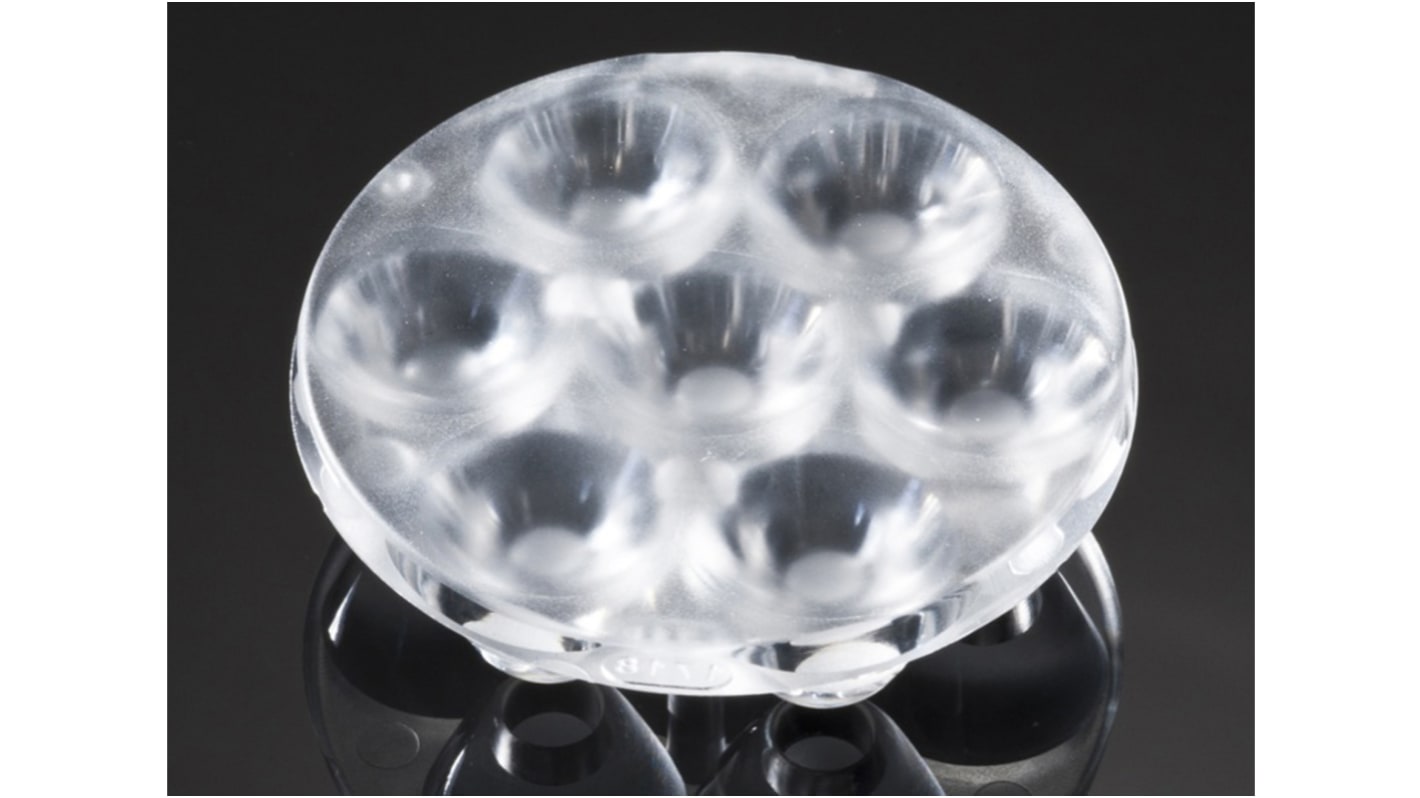 Ledil Anna LED Linse 7-LEDs Rund 36°, Ø 40mm x 10.7mm, für LEDs der Serie Cree XB-D, XP-E
