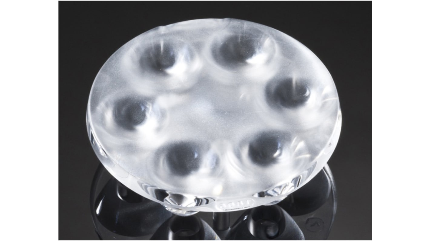 Lente per LED Ledil C11806_ANNA-40-6-M, per 6 LED, diam. 40mm, emissione Medio, copertura 25 °, per Cree XB-D, Cree