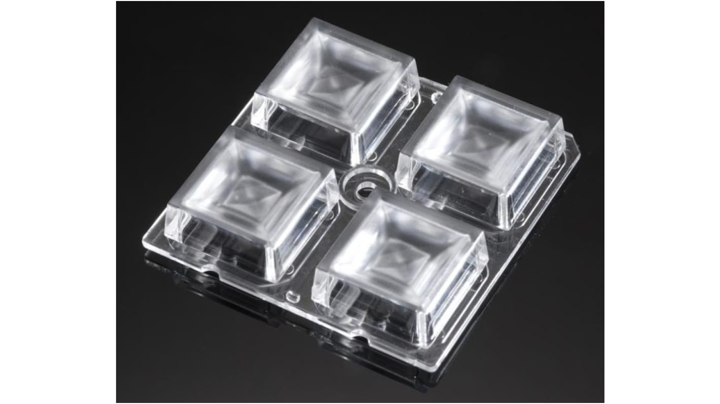 Ledil C12361_HB-2X2-W, High Bay Series 4-Way LED Lens, 51 ° Wide Angle Beam