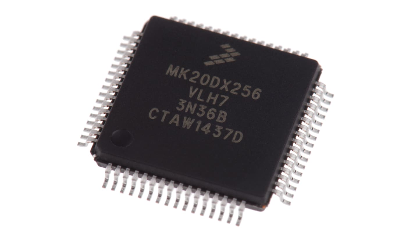 NXP ARM Cortex M4, Kinetis K2x Microcontroller, 72MHz, 288 kB Flash, 64-Pin LQFP
