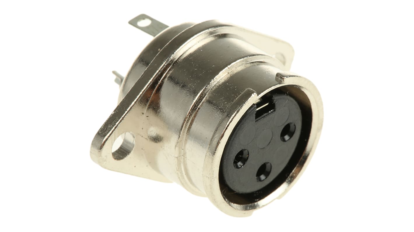 RS PRO 3 Pole Din Socket, 2A, 100 V ac, Twist Lock, Female, Panel Mount
