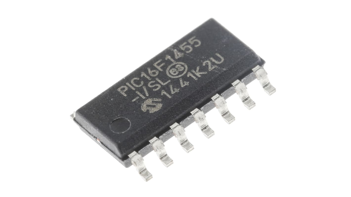 Microchip マイコン, PIC, 48MHz, 14 kB, フラッシュ, 14-Pin SOIC
