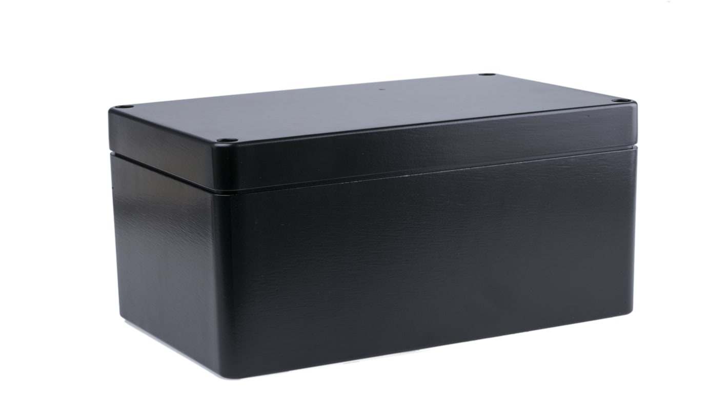 Caja Deltron de Aluminio Negro, 260 x 160 x 120mm, IP68, Apantallada