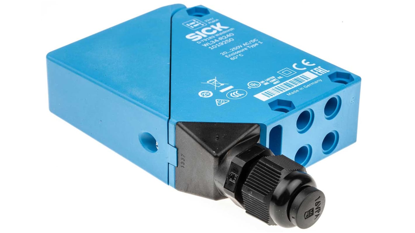 Rs-Online Sensore fotoelettrico Rettangolare SICK a retroriflessione rilevamento 30 mm → 22 m. uscita Relè