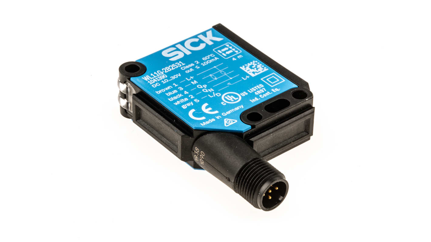 Rs-Online Sensore fotoelettrico Rettangolare SICK a retroriflessione rilevamento 0 → 4 m uscita NPN/PNP