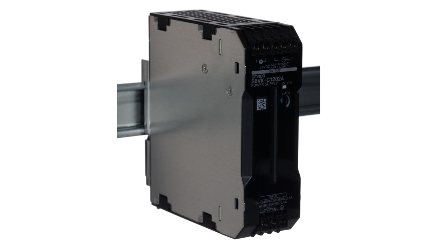 Omron S8VK-C DIN-Schienen Netzteil Getaktet 24V dc / 5A 120W 100 → 240 V ac / 90 → 350V dc