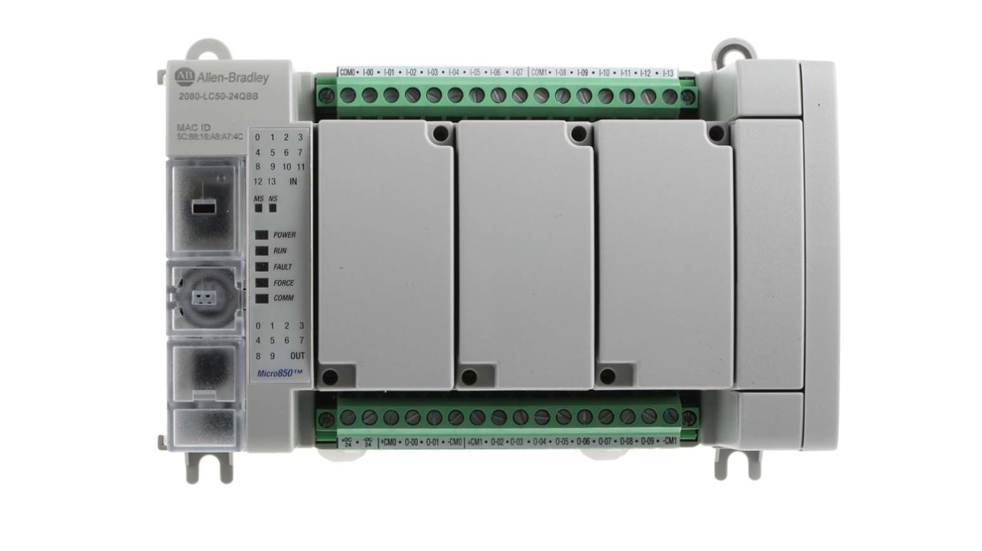 Rs-Online CPU PLC Allen Bradley Micro850 ingressi: 14 uscite: 10 24 I/O 24 V c.c