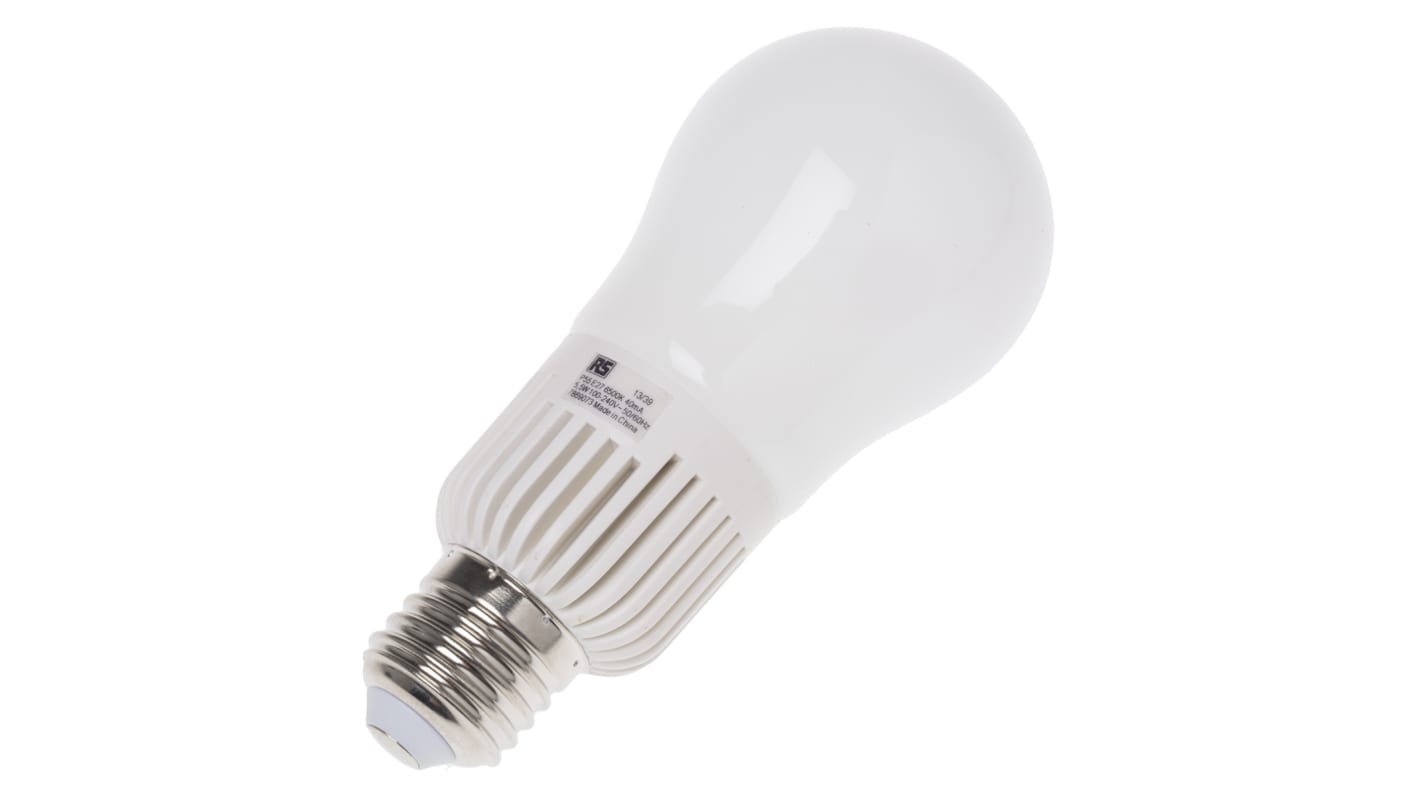 RS PRO E27 LED GLS Bulb 5.5 W(35W), 6000K, Cool Daylight, Globe shape