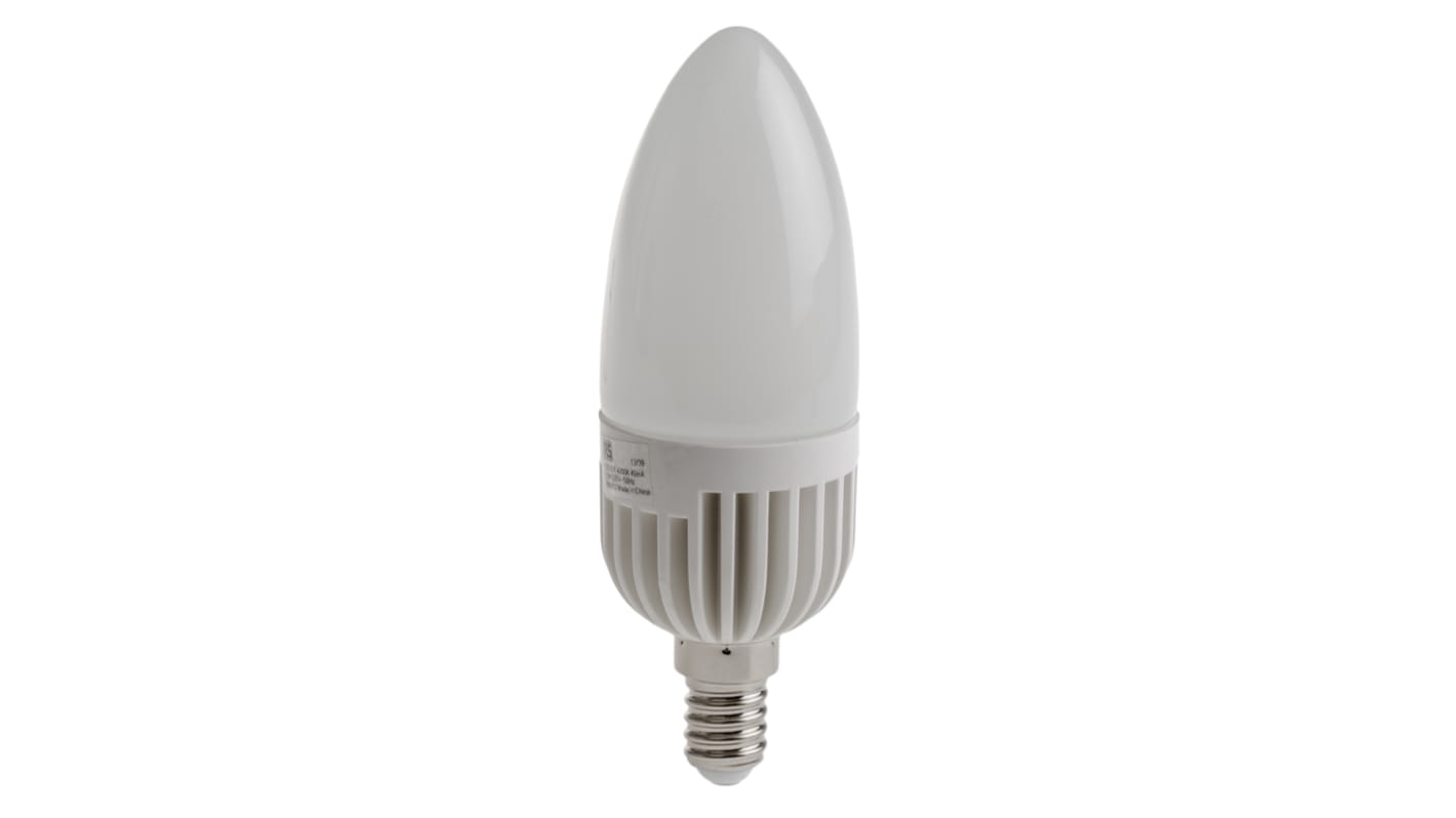 RS PRO E14 LED GLS Bulb 5.5 W(35W), 4000K, Cool White, Candle shape