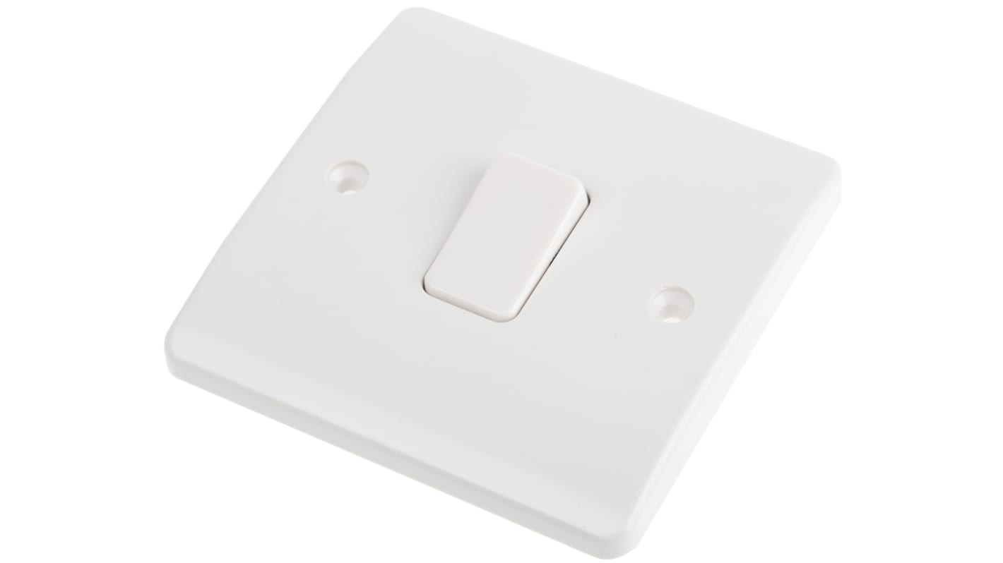 MK Electric Rocker Light Switch, 1 Way, 1 Gang, K48