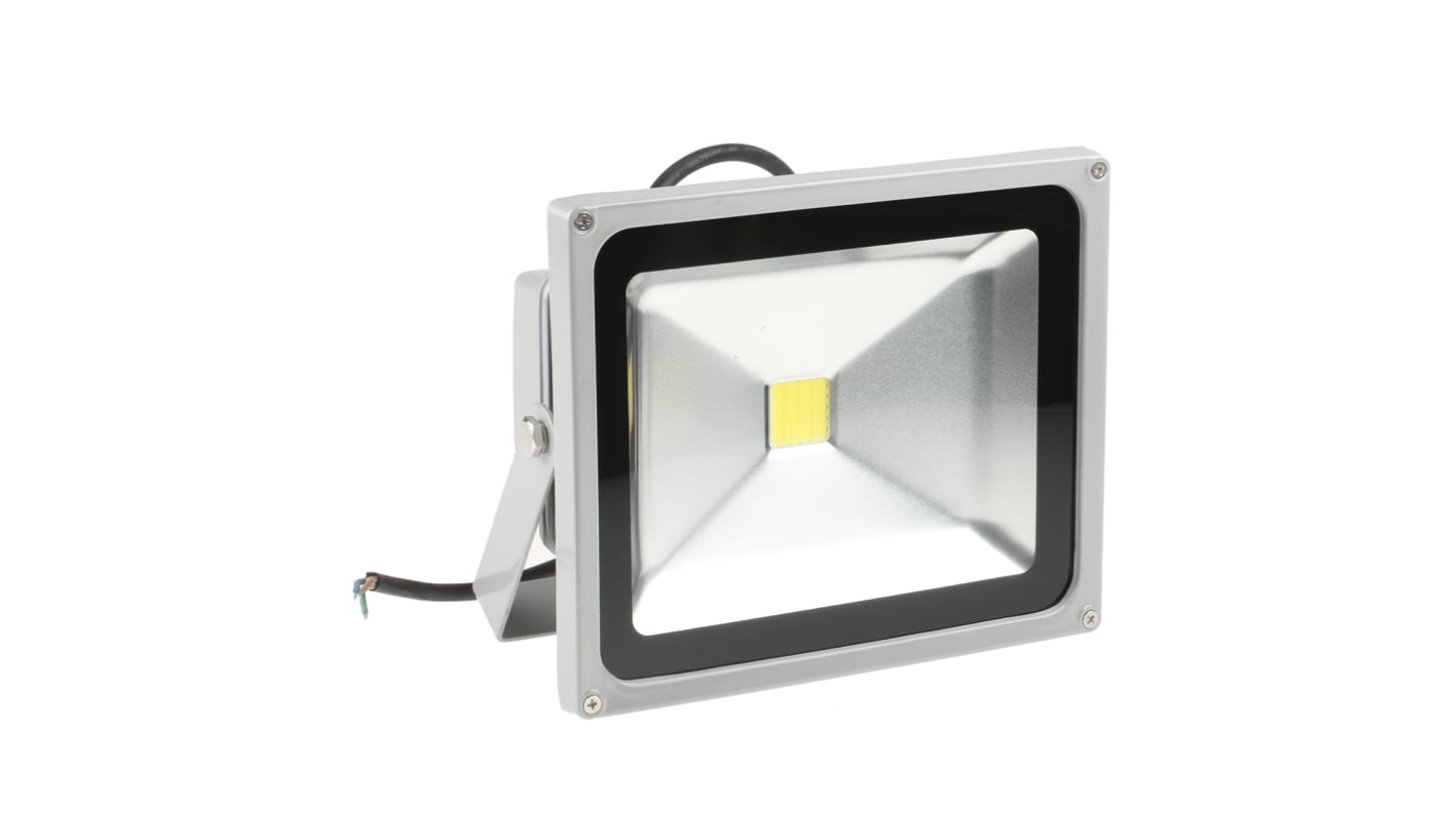 RS PRO LED户外泛光灯, 30 W, IP65, 6000 → 6500K, 185 x 225 x 125mm