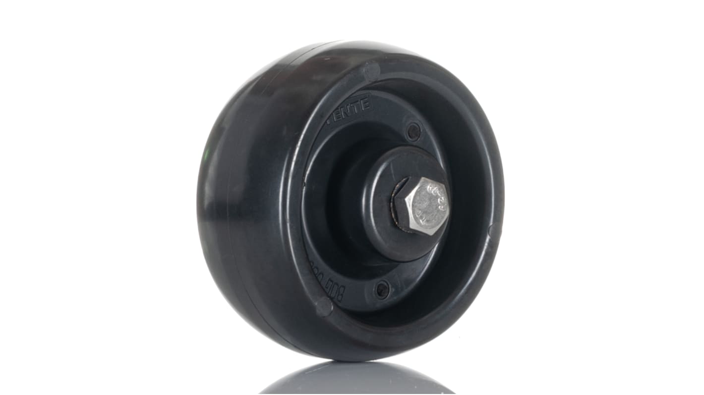 Tente Black Corrosion Resistant Trolley Wheel, 100kg