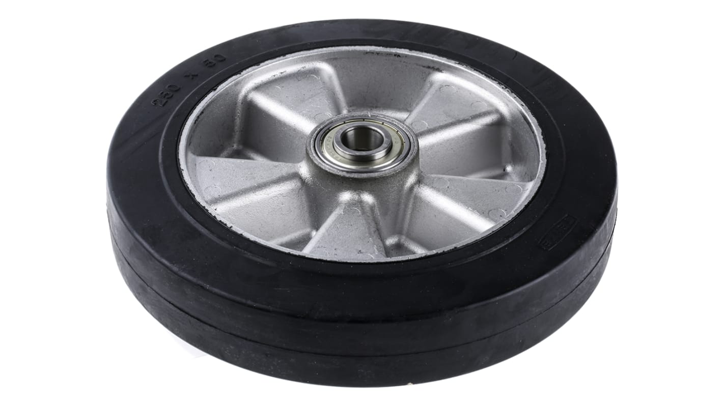 Tente Black Rubber Corrosion Resistant, Vulcanized Trolley Wheel, 1000kg