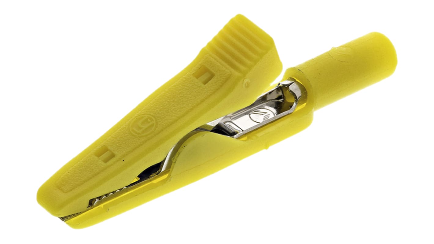 Pince crocodile  Hirschmann, 8A, Jaune