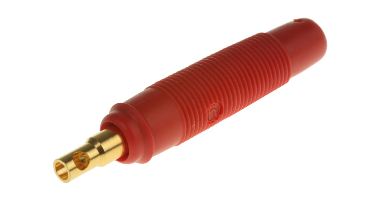 Hirschmann Test & Measurement Red Female Banana Socket, 4 mm Connector, Solder Termination, 16A, 30 V ac, 60V dc, Gold