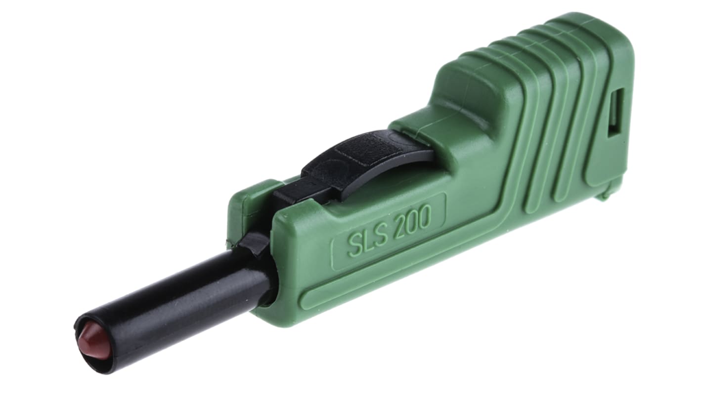Hirschmann Test & Measurement Green Male Banana Plug, 4 mm Connector, Screw Termination, 30A, 30 V ac, 60V dc, Nickel