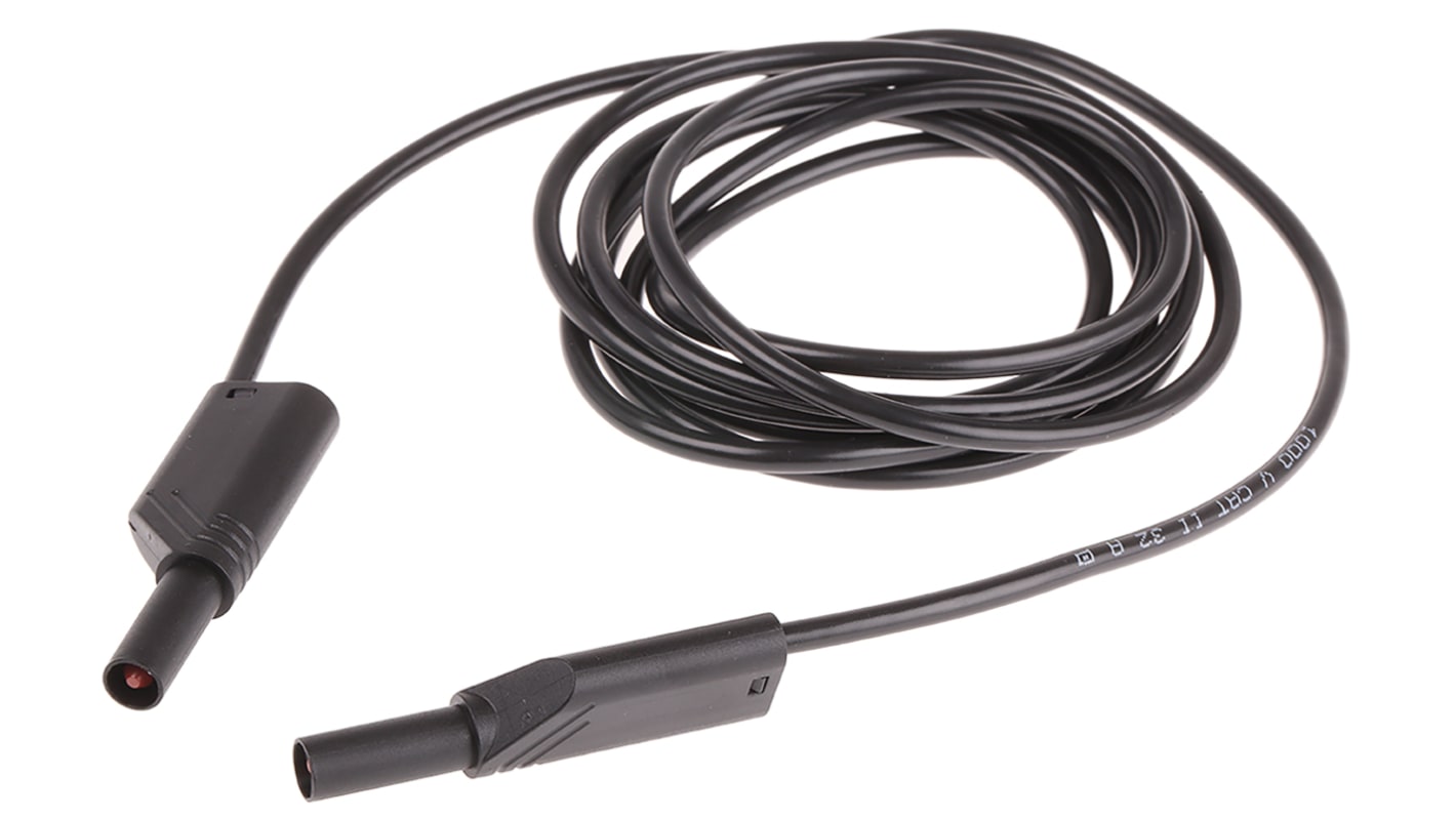 Hirschmann Test & Measurement, 32A, 1000V ac/dc, Black, 2m Lead Length