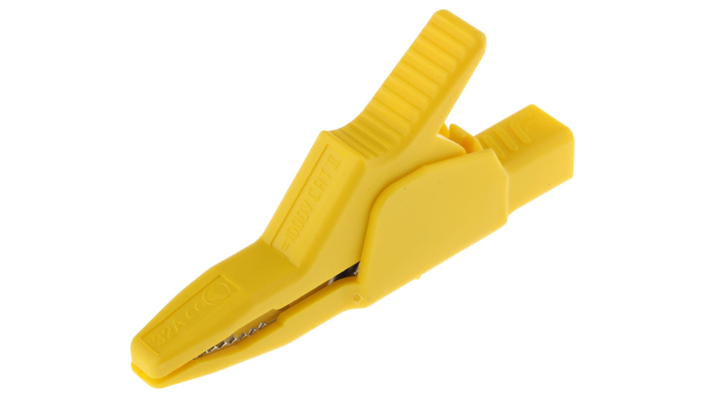 Pince crocodile  Hirschmann, 32A, Jaune