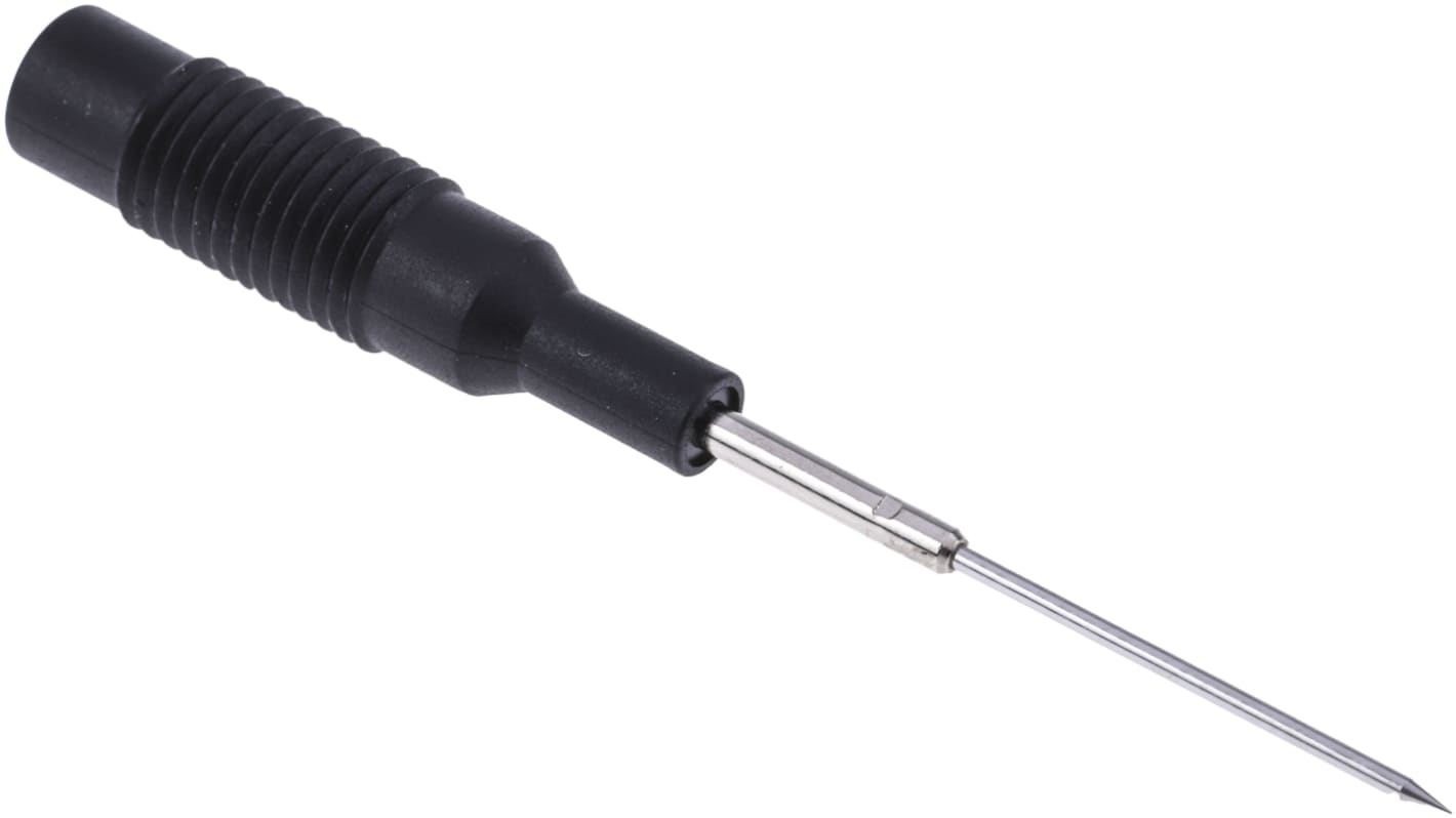 Hirschmann Fixed Test Probe, 1mm Tip, 30 V ac, 60V dc, 4mm Socket