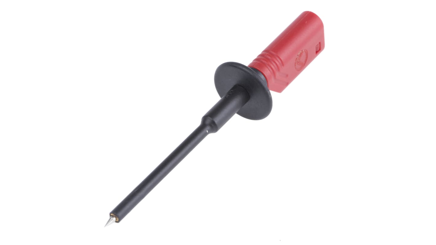 Hirschmann 2mm Prüfspitzen Schwarz/Rot, Edelstahl Spitze 1.4mm, 1000V ac/dc
