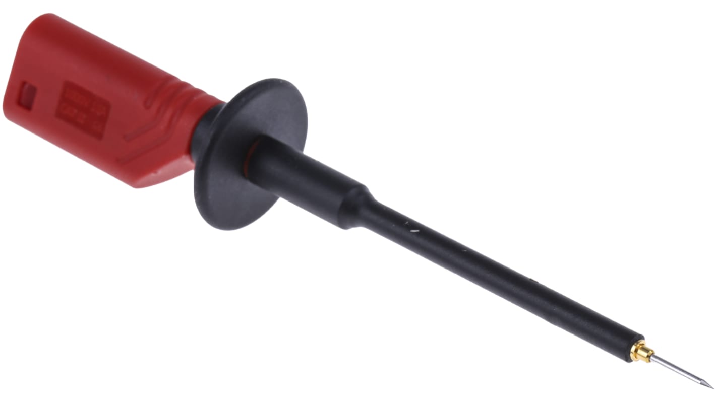Hirschmann Test & Measurement 0.8mm弹簧加载式测试探头, 红色, Φ2mm座, 1000V 交流/直流, -25°C至+70°C