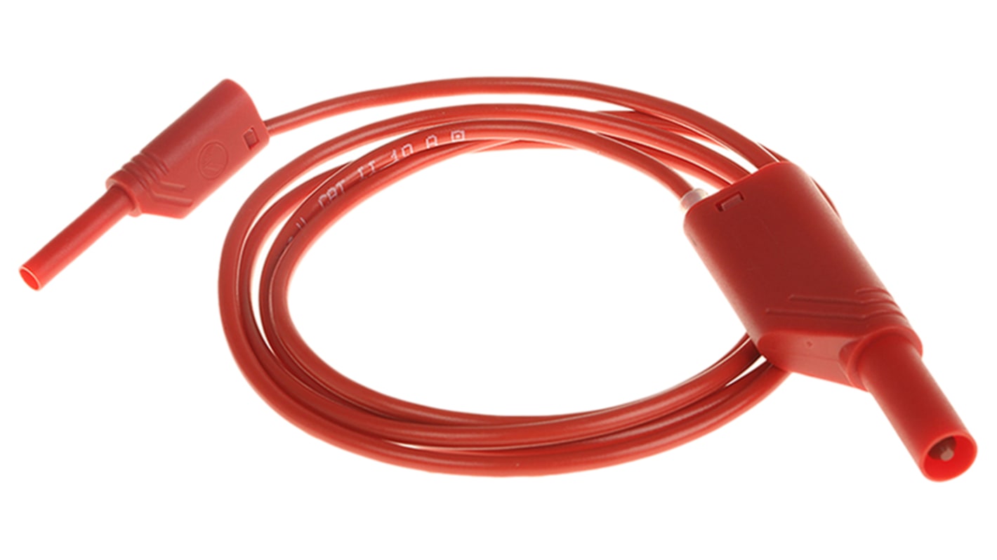 Hirschmann Test & Measurement, 10A, 1000V ac/dc, Red, 1m Lead Length