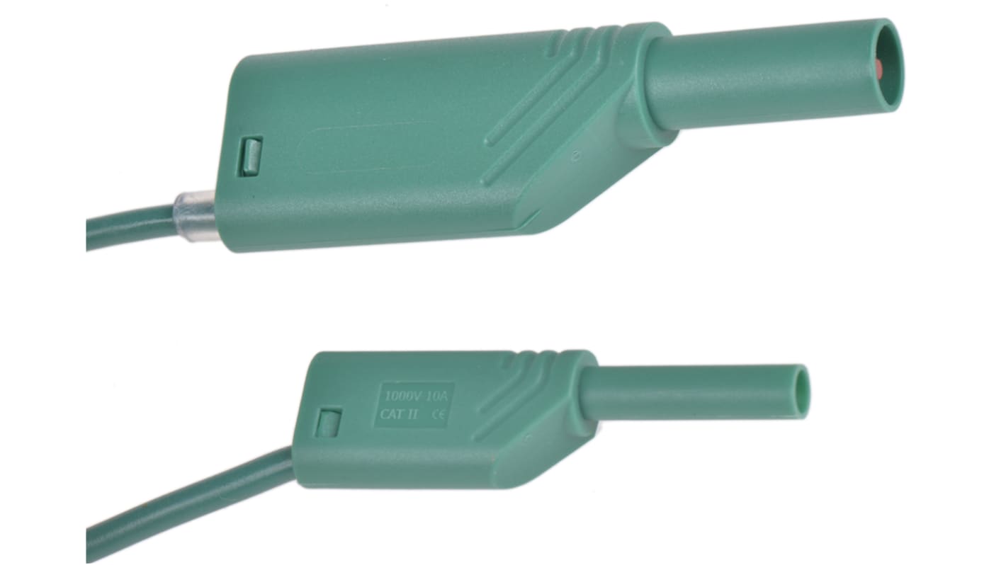 Hirschmann Test & Measurement, 10A, 1000V ac/dc, Green, 1m Lead Length