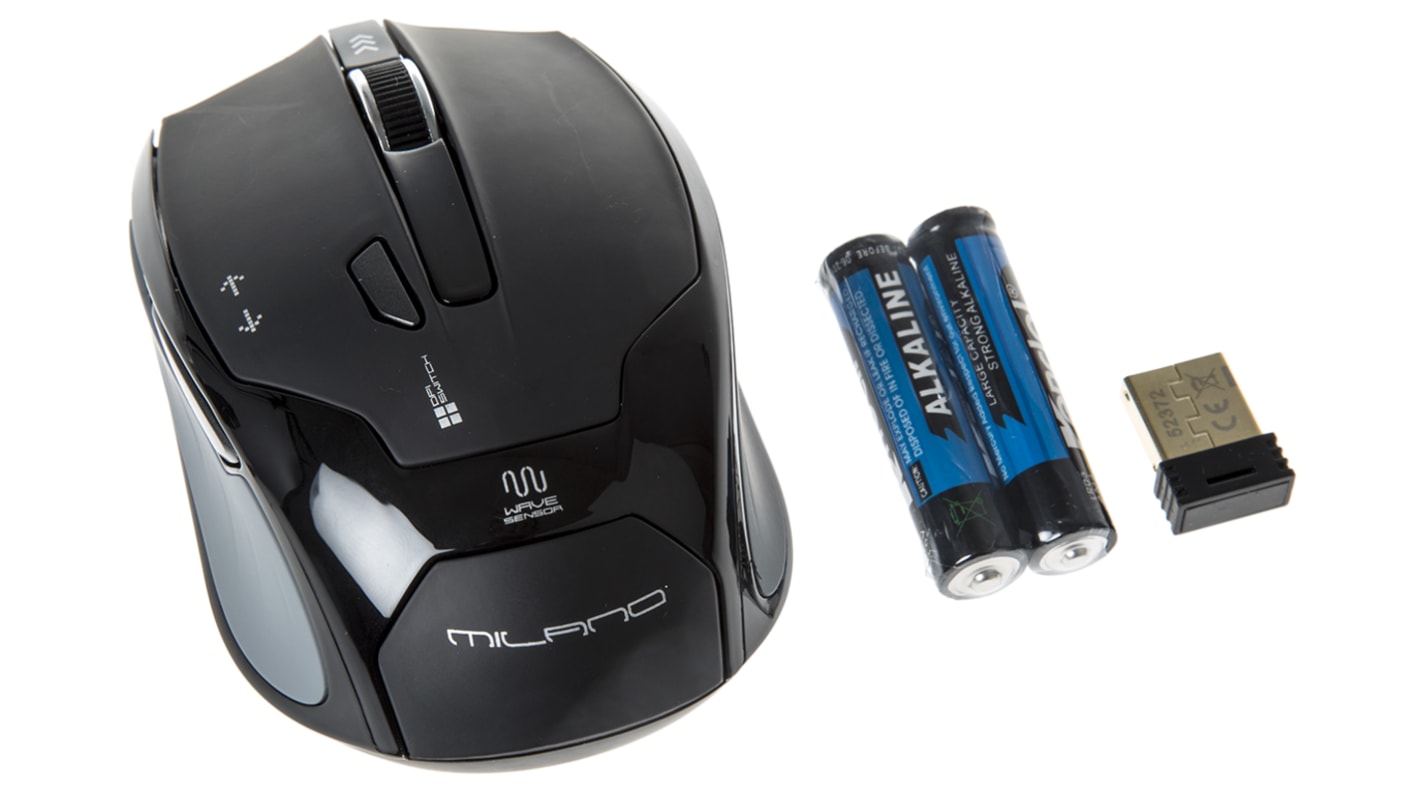 HAMA Milano 6 Button Wireless Compact Optical Mouse Black