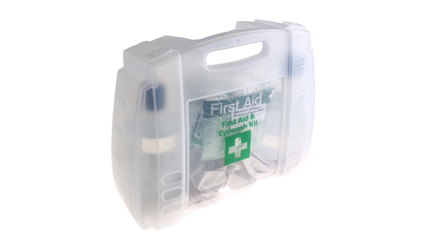 RS PRO First Aid & Eyewash Kit for 10 Person/People, Carrying Case