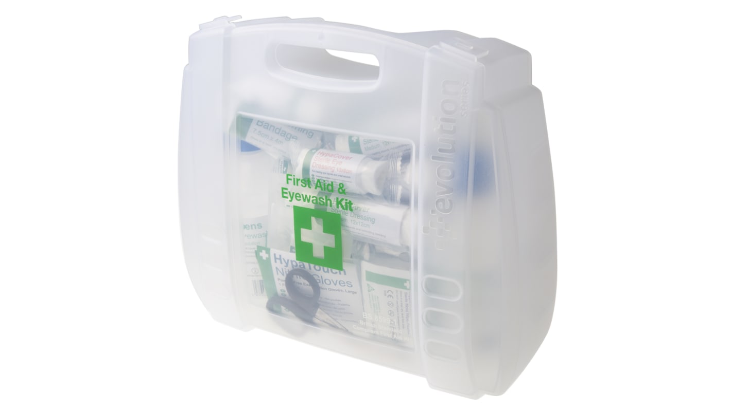RS PRO First Aid & Eyewash Kit for 25 Person/People, Carrying Case
