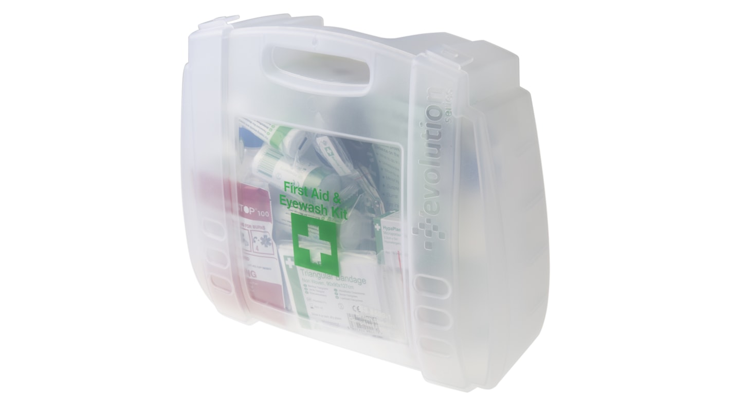 RS PRO First Aid & Eyewash Kit for 100 Person/People, Carrying Case