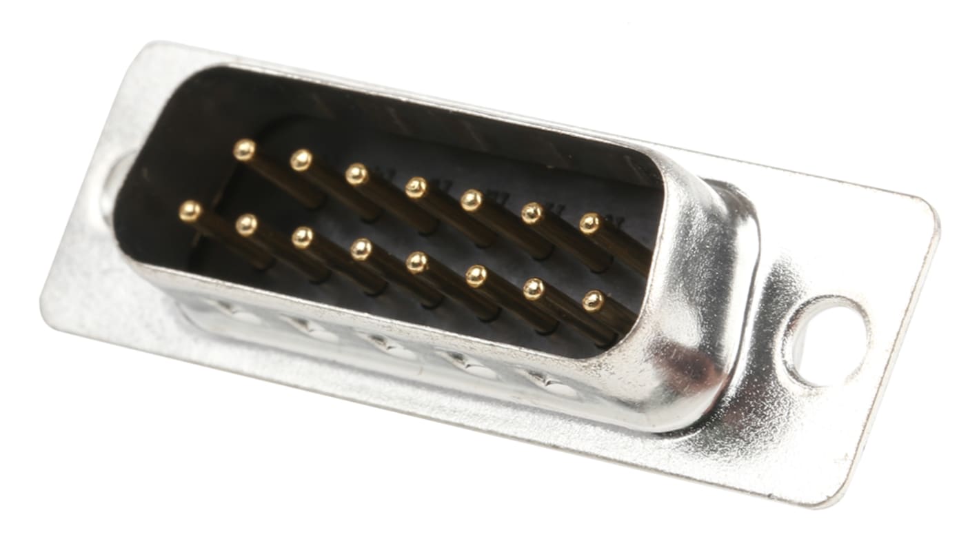 MH Connectors, MHDM Cable Mount, 15 Pin D-sub Connector Plug, Shell Size A