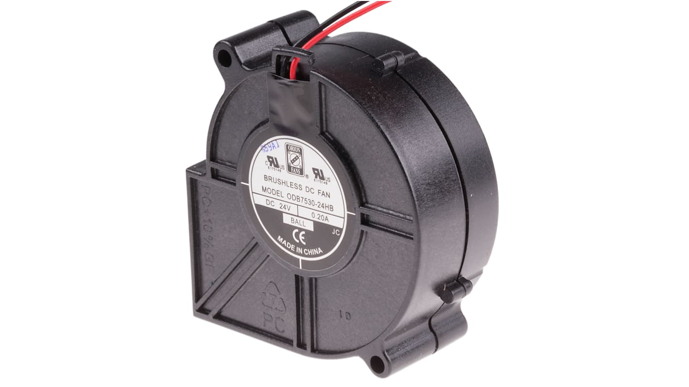 RS PRO Centrifugal Fan, 24 V dc, 10cfm, DC Operation, 75mm