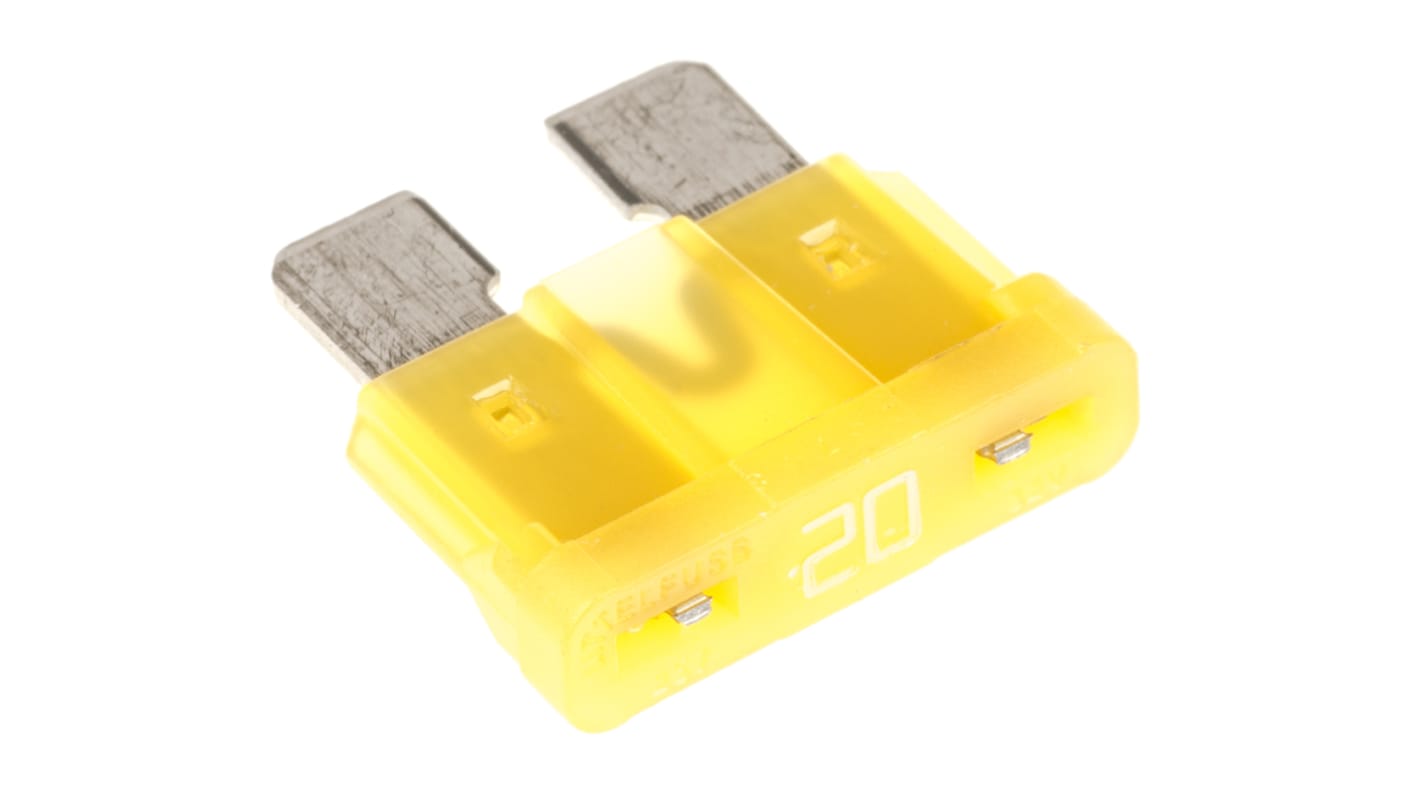 Littelfuse 20A Yellow Blade Car Fuse, 32V dc