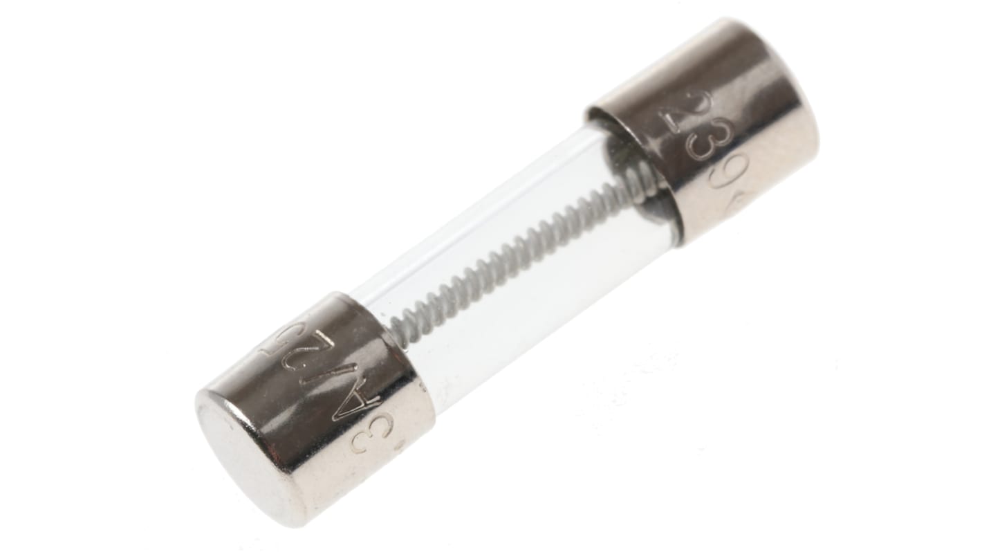 Littelfuse 3A T Glass Cartridge Fuse, 5 x 20mm