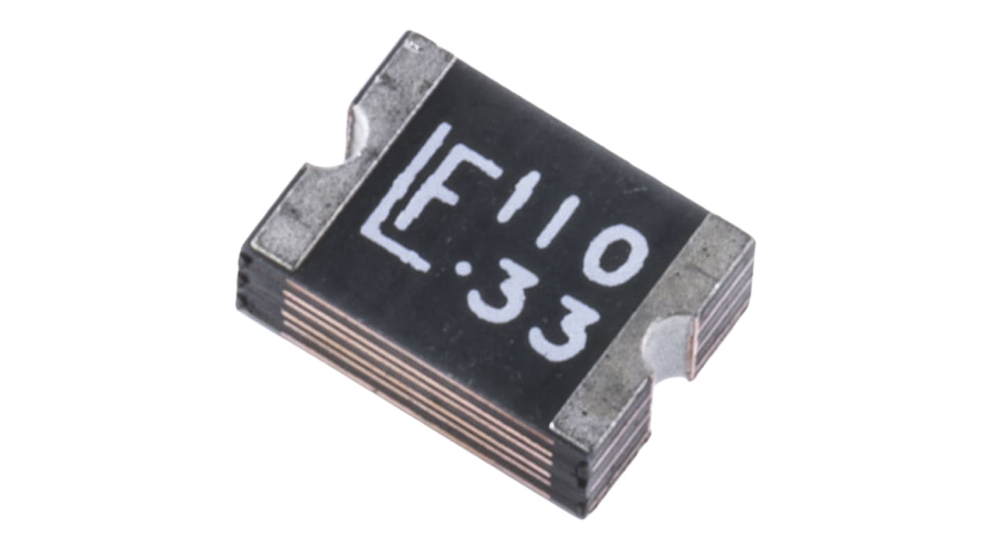 Fusibile ripristinabile Littelfuse, intervento a 1.95A in 0.5s, 33V cc, tenuta 1.1A, 200mΩ max, 1812