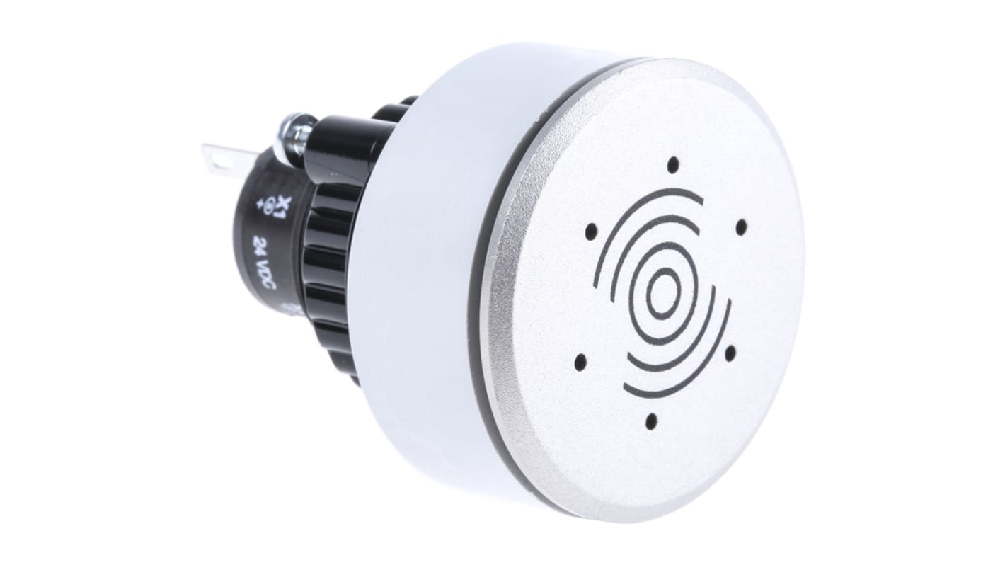 EAO Panel Mount Buzzer, 24 V dc, 95dB at 1 m, DC, Single-Tone