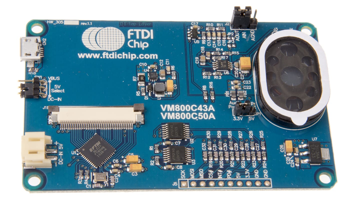 Bridgetek 4.3Zoll Anzeige, LCD-Anzeige FT800 Embedded Video Engine (EVE) Credit Card