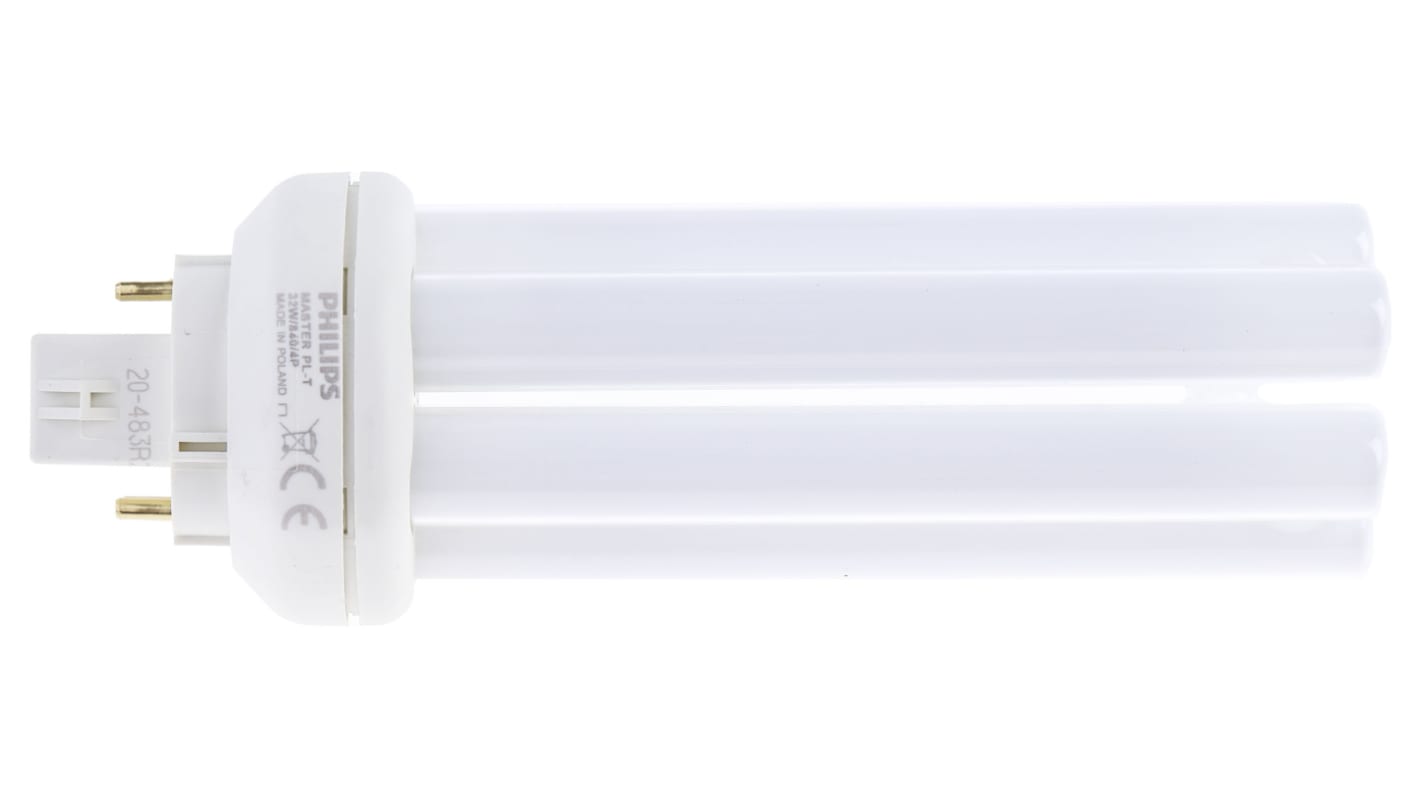 Philips GX24q-3 Quad Tube Shape CFL Bulb, 32 W, 4000K, Cool White Colour Tone