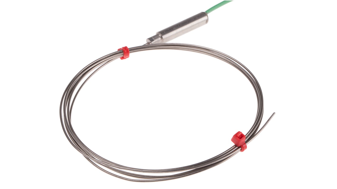 RS PRO Type K Mineral Insulated Thermocouple 1.5m Length, 1mm Diameter → +750°C
