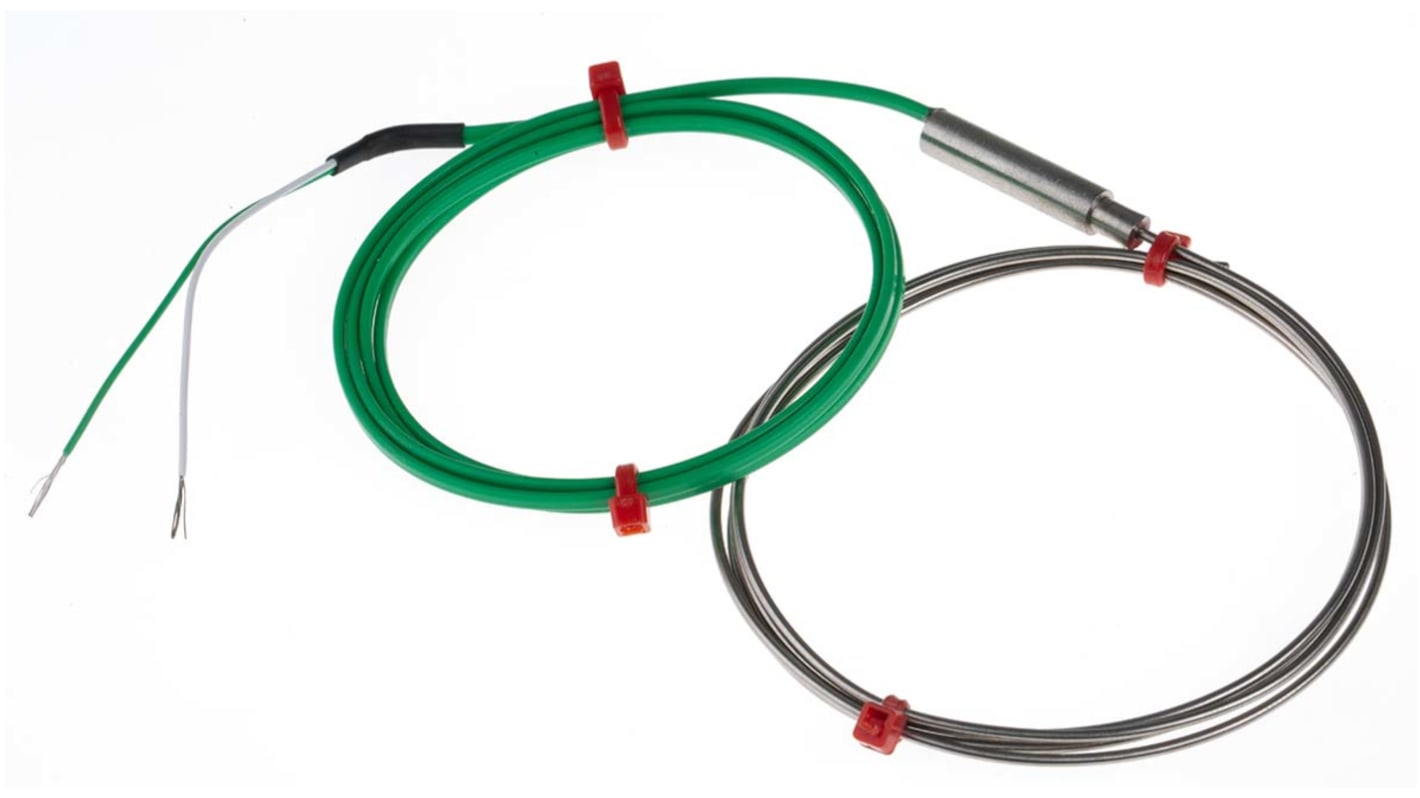 RS PRO Type K Mineral Insulated Thermocouple 1m Length, 1.5mm Diameter → +1100°C