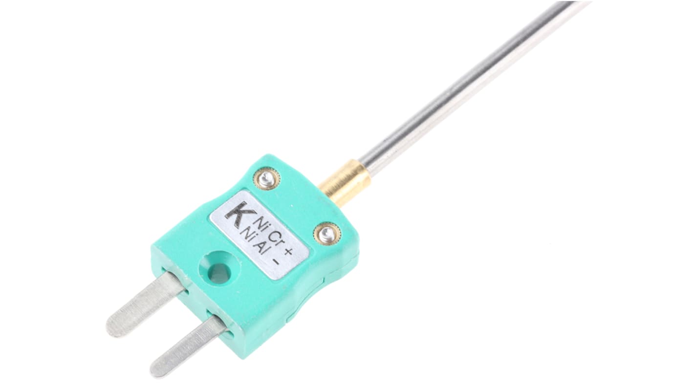 Termočlánek 100mm kabel typ K Nerezová ocel 500mm sonda na +1100°C IEC RS PRO