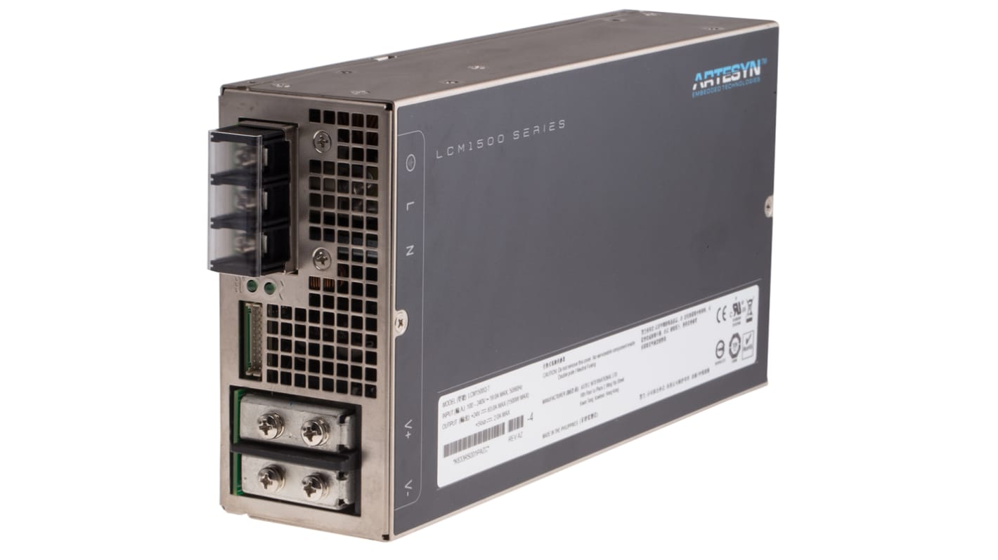 Artesyn 1.5kW开关电源, 24V 直流, 67A, 底盘安装