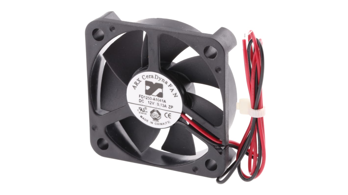 ARX CeraDyna Series Axial Fan, 12 V dc, DC Operation, 17m³/h, 1.44W, 120mA Max, 50 x 50 x 10mm