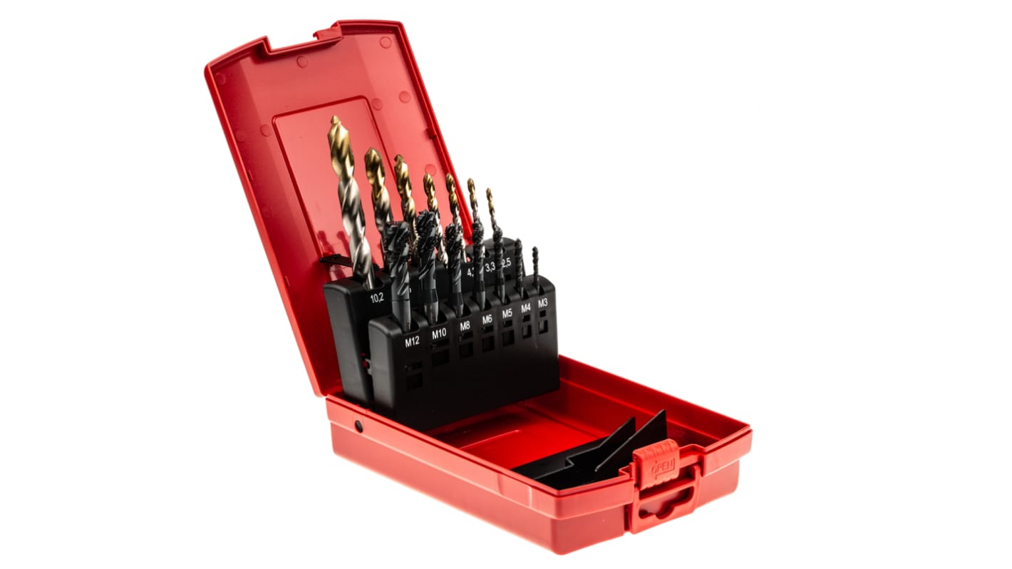 Dormer Tap & Drill Set, M12 Thread, Metric Standard, Hand Tap