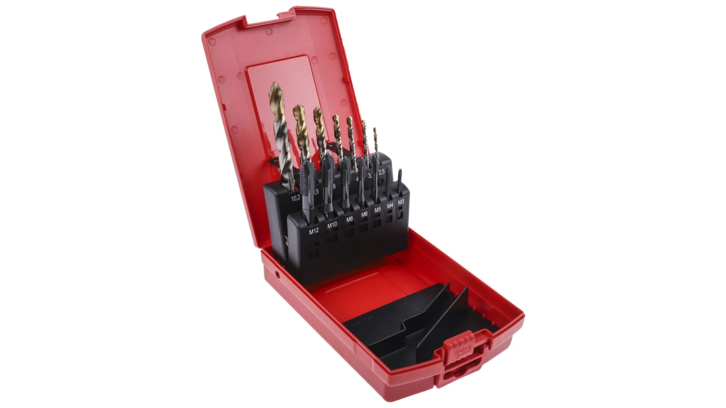 Dormer Tap & Drill Set, M12 Thread, Metric Standard, Hand Tap